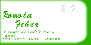 romola feher business card